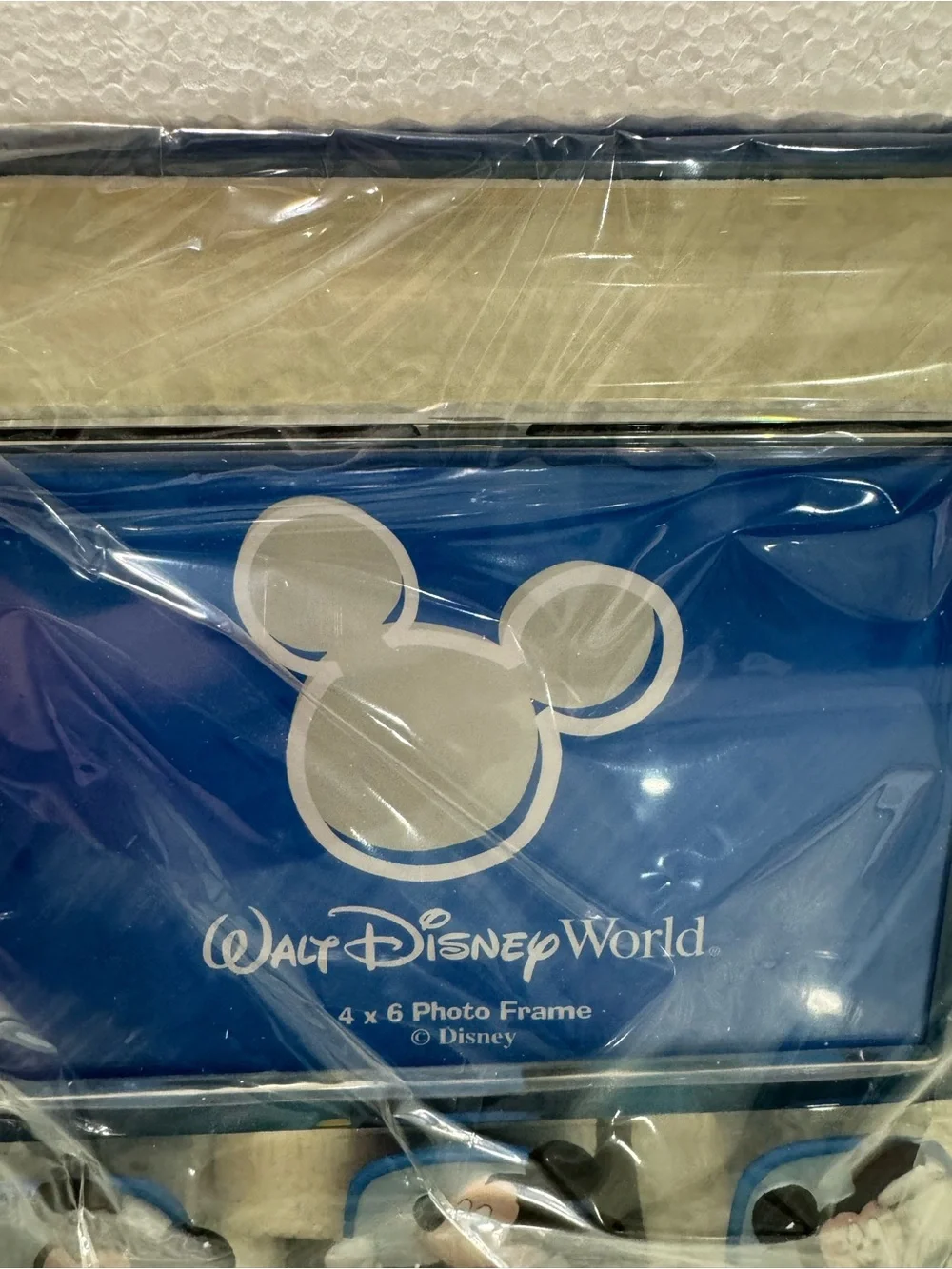Vintage Walt Disney World Mickey Mouse 4x6 Clear Acrylic Photo Frame Disney Park